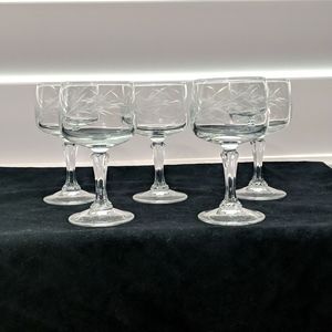 Set of Five Cordial Liquor Glasses